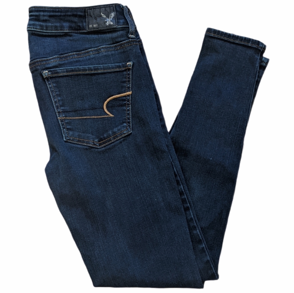 AMERICAN EAGLE Women's Dark Wash Jegging - Picture 1 of 5